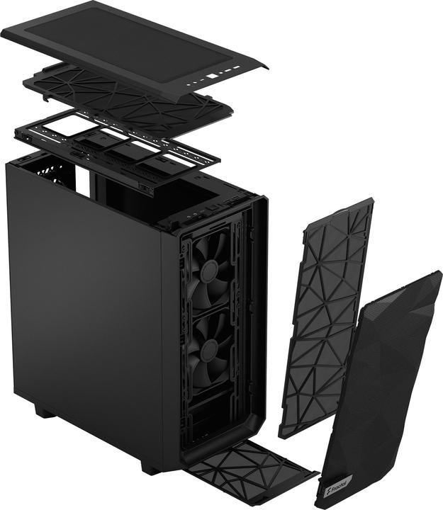Actual product image Fractal Meshify 2 Compact Black Solid (mATX, Mini-ITX, ATX)