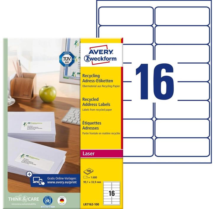 Image du produit Avery Étiquettes d'adresse recyclées