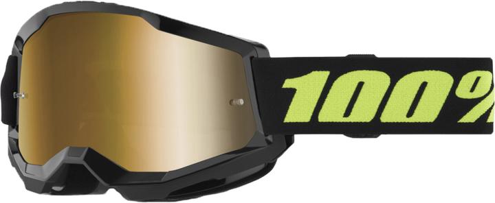 100% STRATA 2 Goggle Solar Eclipse - Mirror True Gold Lens (Solar Eclipse, Mirror True Gold)
