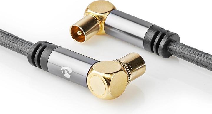 Produktbild Nedis Koaxial Kabel - IEC Stecker - IEC Buchse - Vergoldet - 75 Ohm - 4-fach geschirmt - 5 m - run (75 dB, Antennenkabel)