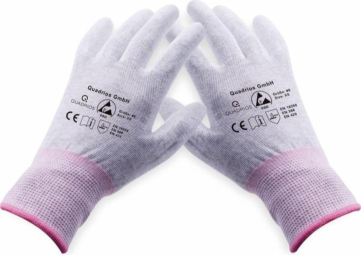 Actual product image Quadrios ESD glove size: XS polyamide, polyurethane (XS)
