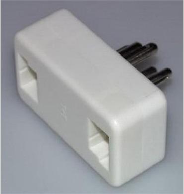 Produktbild Swisscom Zwischenstecker 4-polig/2 x TT89 ADSL