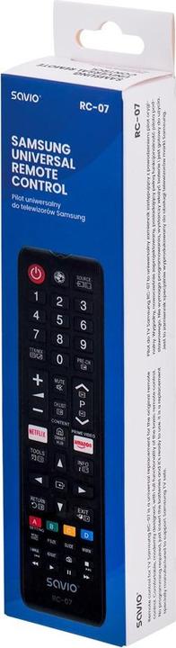 Produktbild Savio RC-07 Fernbedienung IR Wireless TV Drucktasten (Universal Fernbedienung, Miracast)
