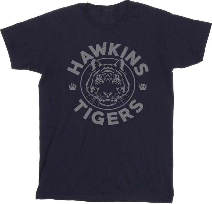 Netflix Stranger Things Hawkins Grey Tiger TShirt Mädchen