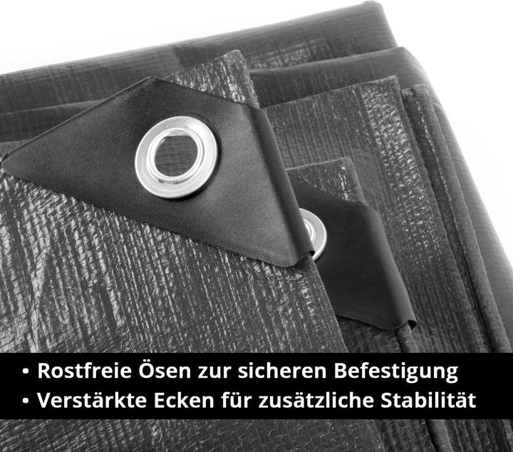 Produktbild Stahlwerk Abdeckplane mit Ösen 3 x 4 m 260 g/mÂ² wasserdichte Schutzplane (300 x 400 cm)