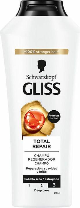 Schwarzkopf Gliss Total Repair Shampoo - 400 Ml (400 ml, Flüssiges Shampoo)