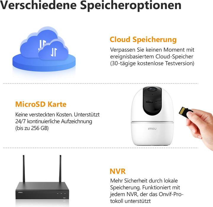 Image du produit Imou A1 WiFi Pan&Tilt Caméra de surveillance couverture 360 (1920 x 1080 Pixels)