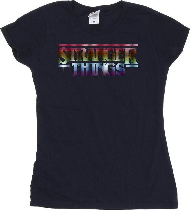 Immagine prodotto Netflix Stranger Things Rainbow Dot Logo Maglietta Donna (XXL)