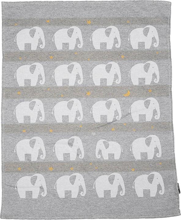 Immagine prodotto David Fussenegger Coperta per bambini Lima Elephant grigio (65 x 1 cm)