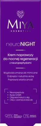 Miya Cosmetics Neuronight Repair Cream für nächtliche Regeneration mit Neuropeptiden