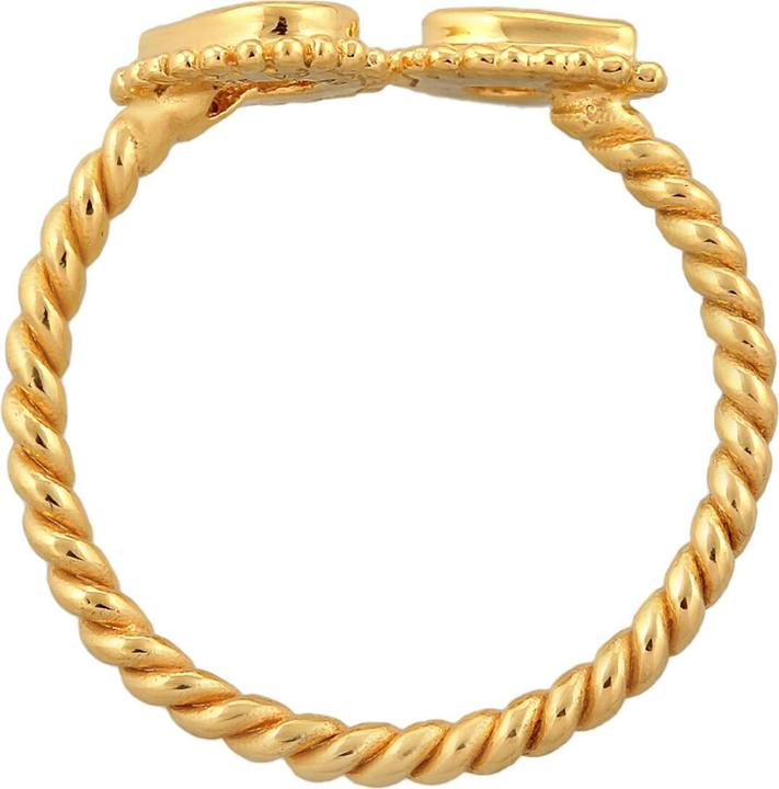 Immagine prodotto Elli Anello Zirconia Drop Look Vintage Argento 925 Placcato Oro (54, 925 Argento)