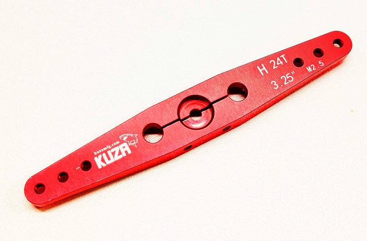Actual product image Kuza servo arm 2-arm hitec 24t 84/72/60mm 3.25" m2,5 heavy duty v2 aluminium