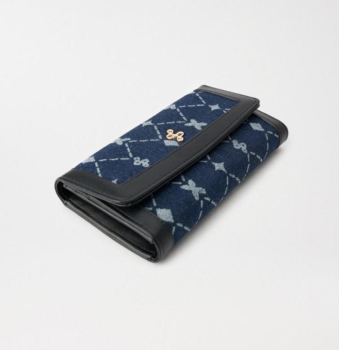 Actual product image Salsa Jeans Denim Logo Jaquard Wallet