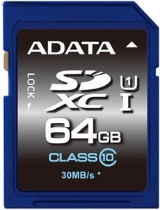 Adata Carte SDXC 64 Go,, Premier Pro UHS-I (64 Go, SDXC, UHS-I)