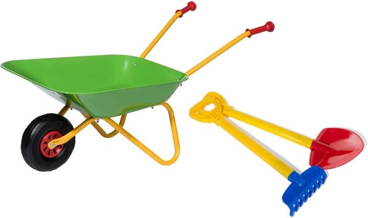 Image du produit Rolly Toys Brouette avec pelle et râteau, brouette en métal pour enfants
