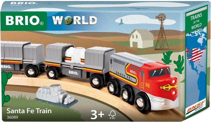 Produktbild Ravensburger BRIO World – 36089 Trains of the World Santa Fe Zug | Spielzeugzug für Kinder ab 3 Jahren