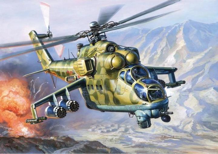 Actual product image Tamiya 1:72 Helicopter Mi-24V Hind C