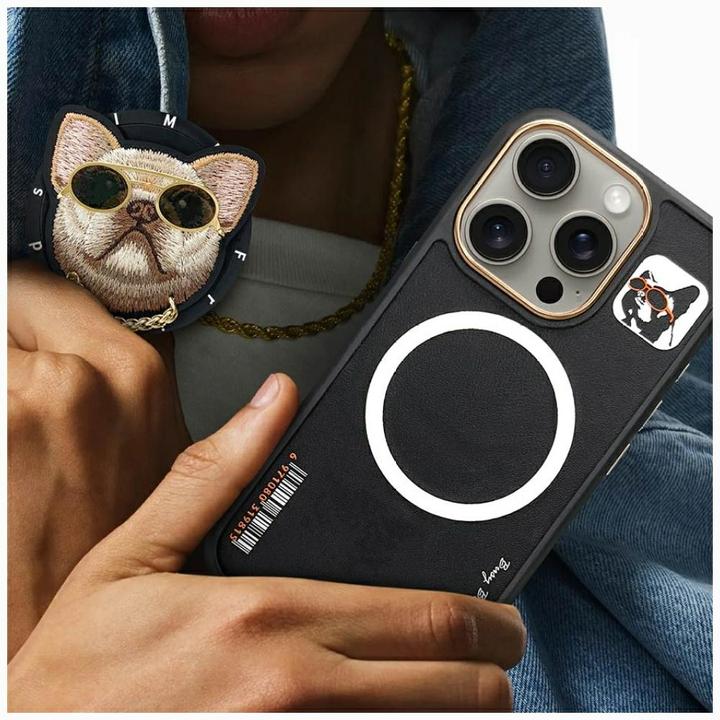 Image du produit Uniq Nimmy Glasses Cool Dog MagSafe case for iPhone 16 Pro Max black (Apple iPhone 16 Pro Max)