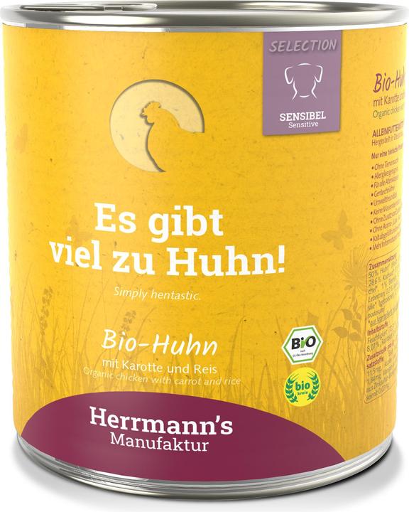 Produktbild Herrmanns Huhn mit Karotte und Reis (Adult, 6 Stk., 800 g)