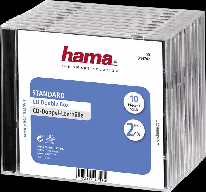 Image du produit Hama Boîtier double pour CD 10 Boîtier pour bijoux