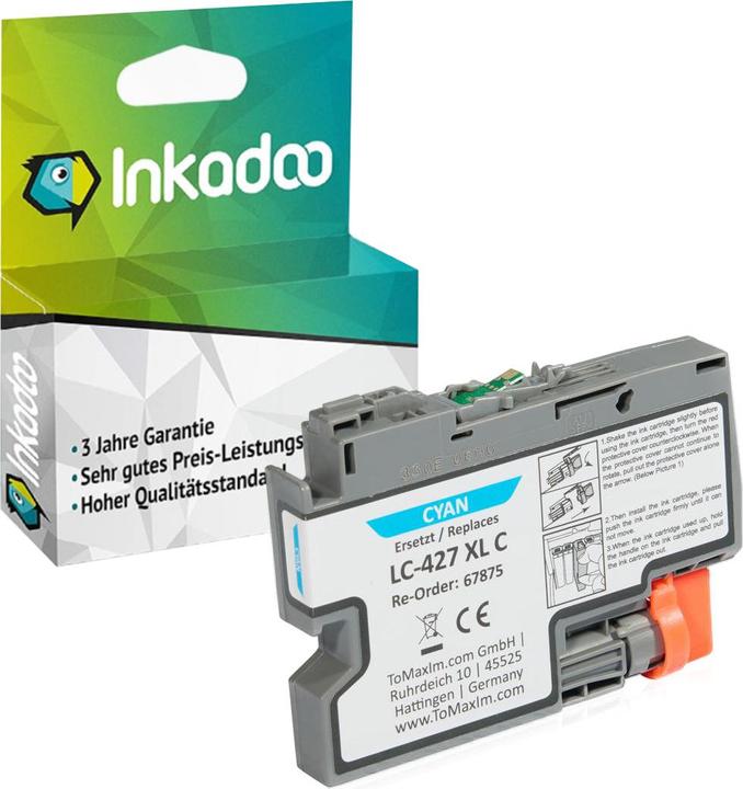 Produktbild Inkadoo Kompatibel Tinte für Brother LC-427XL (C)