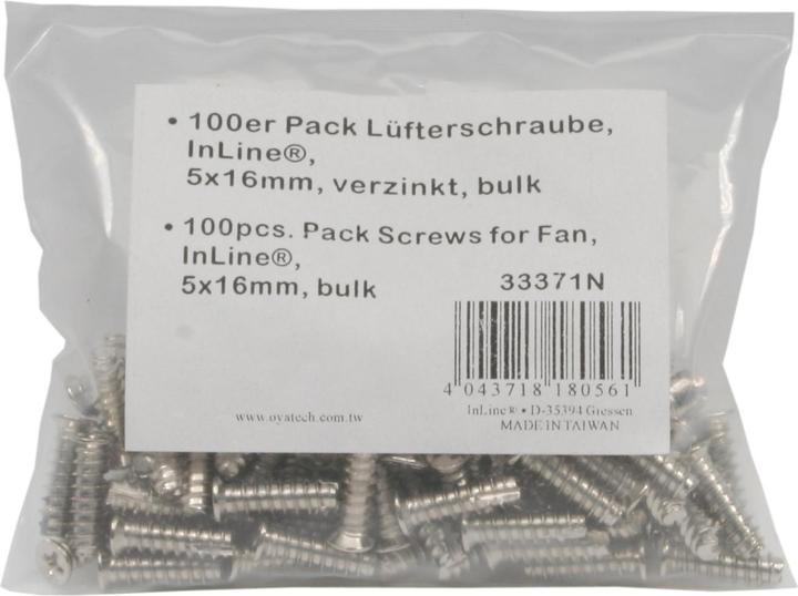 Actual product image InLine Pack of 100 Fan Screw