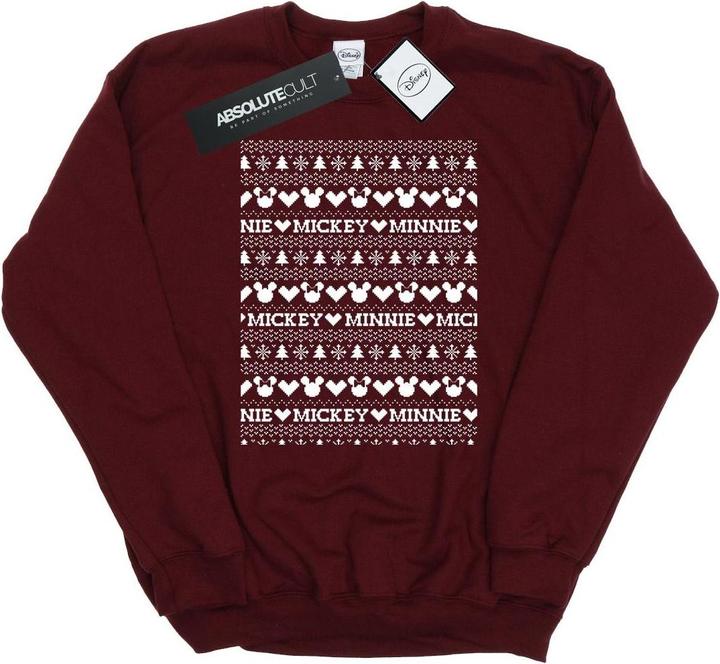 Disney Mickey And Minnie Christmas Fair Isle Sweatshirt (S)