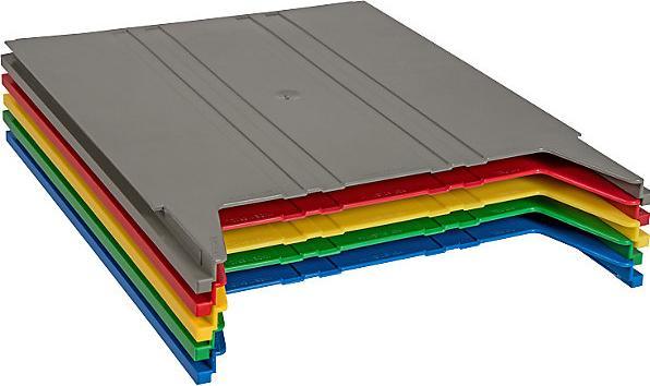 Actual product image Eichner FLAT wall-mounted sorting system, for format A4, filling height 9 mm, grey (A4)
