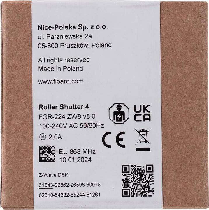 Produktbild Fibaro Roller Shutter 4 (Rollladengurt)