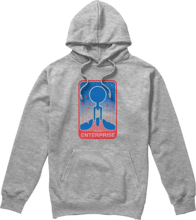 Immagine prodotto Star Trek Beyond Enterprise Felpa con Cappuccio Tasca a Toppa Uomo (XL)