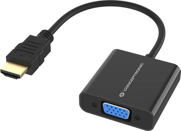 Immagine prodotto Conceptronic Adattatore HDMI -> VGA 1080P 60Hz 0,25m bw (HDMI, 25 cm)