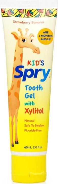 Immagine prodotto Spry Gel dentale per bambini Fragola-Banana con Xilitolo (60 ml)
