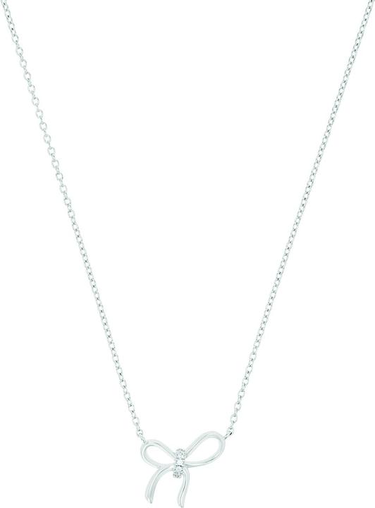 Amor Halsschmuck für Damen, 925 Sterling Silber, Zirkonia synth. | Schleife (Silber 925)