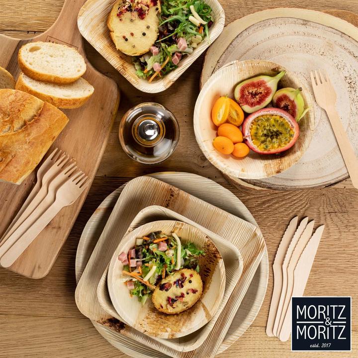 Produktbild Moritz & Moritz 25tlg. Palmblatt Geschirr Eckig 20x20cm (25 x)