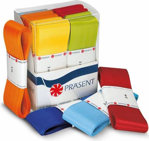 Produktbild Magni Satinband Strängchen 10er 40mmx3m Europa sortiert (10 x)