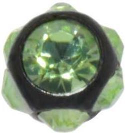 Bijouteria 1.2mm Piercing-Kugel (Premium Kristall, Chirurgenstahl 316L, PVD Beschichtung (schwarz))