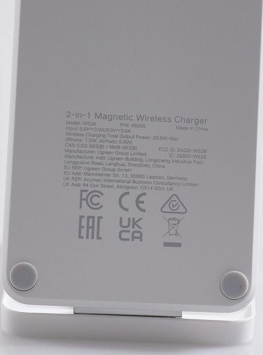 Image du produit Ugreen Chargeur magnétique sans fil 2in1 (20 W)