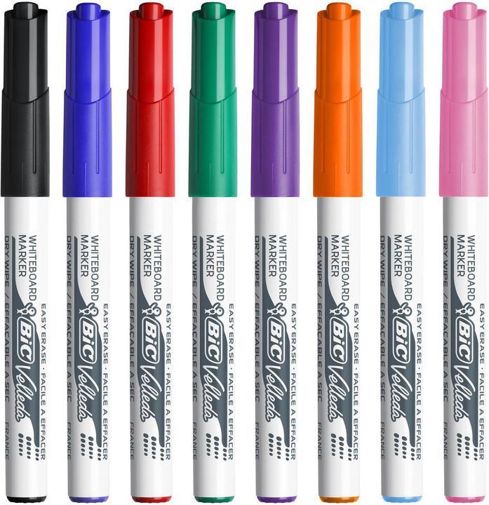 Actual product image Bic Velleda Whiteboard Marker (Multicoloured, 1.40 mm, 8 x)