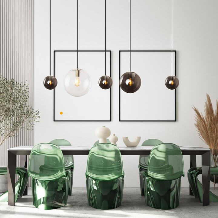 Produktbild s.luce Orb Glas-Hängeleuchte 2 bis 5-flammig inkl. 1-Phasen-Schienensystem (E27)