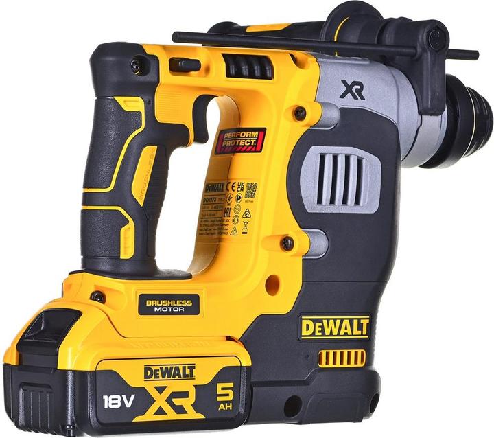 Produktbild DeWalt SDS-PLUS BOHRHAMMER 18V 2,1J 2 x 5,0Ah XR LI-ION KURZHAMMER TSTAK DCH273P2T (Akkubetrieb)