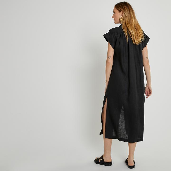 Produktbild La Redoute Collections Midi-Blusenkleid Signature aus Leinen (S)