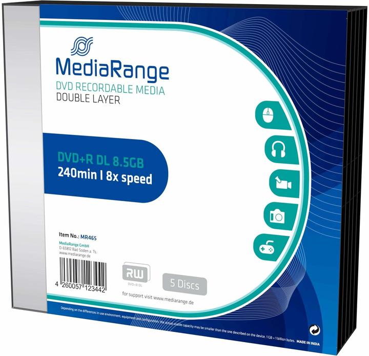 Image du produit MediaRange DVD+R 8,5 Go double couche (1 x)