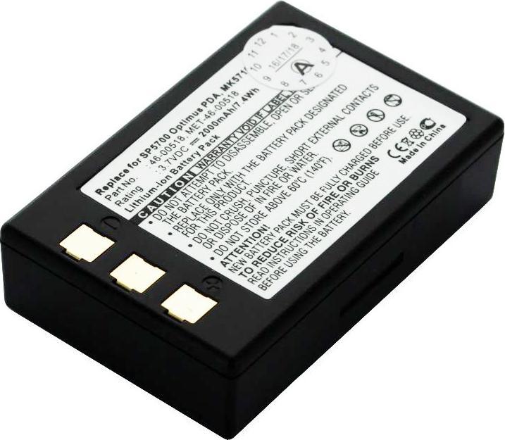 Actual product image AccuCell Akku für Metrologic SP5700 Scanner, Optimus PDA, MK5710 Akku 46-00518, MET-46-00518