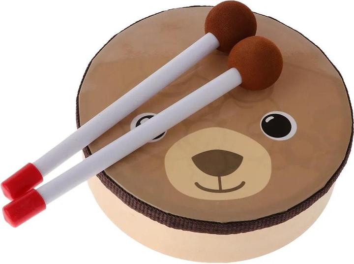Produktbild Activity Board Baby Bärentrommel, Miniatur Kindertrommel, Holztrommel, kleines Musikerspielzeug