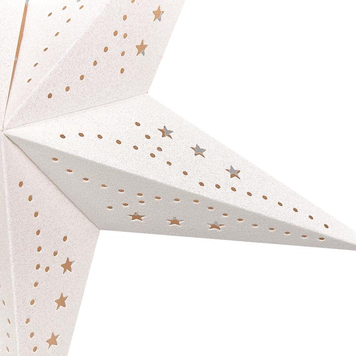 Produktbild Beliani Weihnachtsdeko LED weiss Sternform mit Glitzer 45 cm 2er Set MOTTI