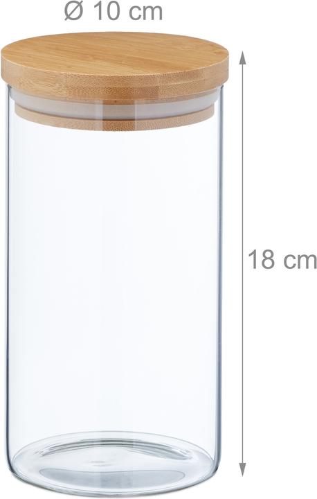 Actual product image Relaxdays 3x storage jar (1 l)