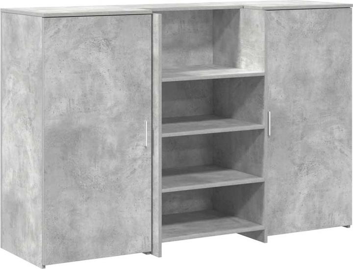 Image du produit VidaXL Comptoir d'accueil gris béton 155x50x103,5 cm Bois composite Comptoir d'accueil