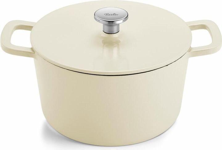 Produktbild Fissler Bräter Gusseisen rund, Elfenbein weiss (24 cm, Bräter + Schmortopf, Gusseisen)