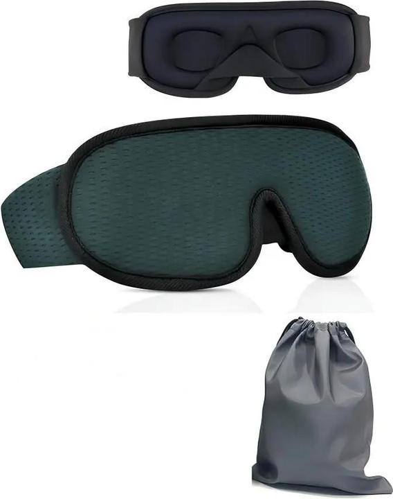 Swissdetector 3D-Schlafmaske verstellbar - grün (Schlafmaske)