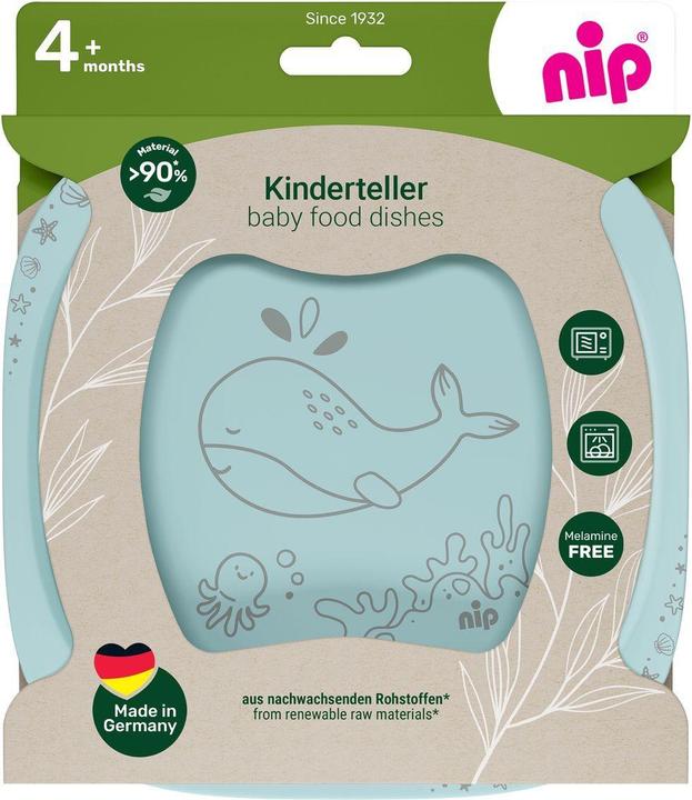 Produktbild NIP Kinderteller & Breischalen Kinderteller 2er Pack eat green - Blau